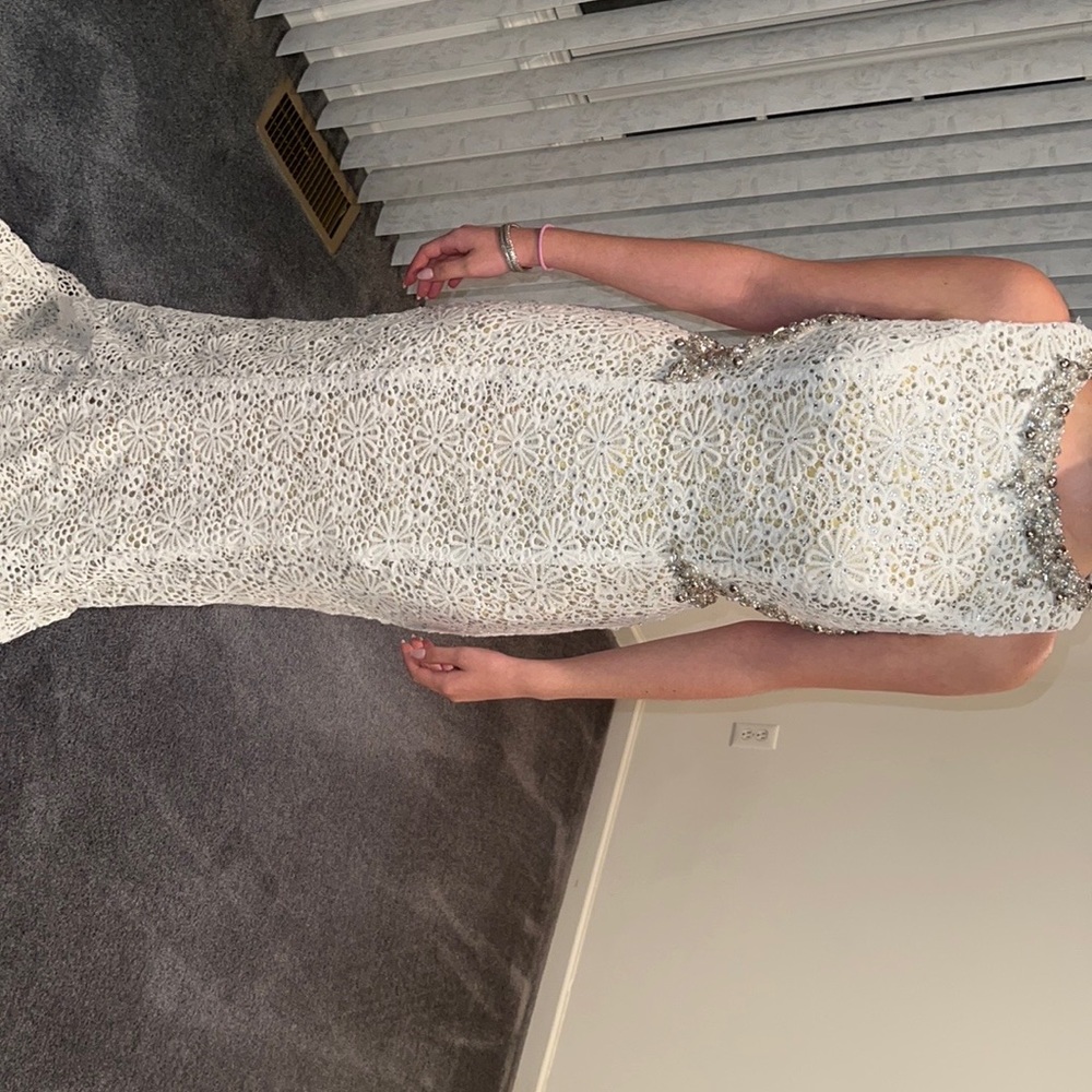 White evening dress